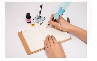 浓情蜜意，浪漫表达 四叶草少女羽毛笔礼盒，办公与情感的完美融合